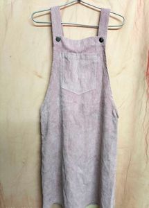 Cute Corduroy Overall Dress