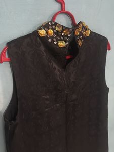 Elegant Black Embellished Dress