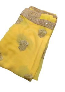 Yellow Saree With Blouse