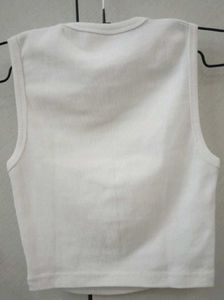 White Ribbed Tank Top