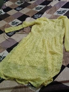 Yellow Embellished Salwar Kameez Set