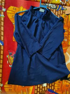 Blue High Neck Tunic