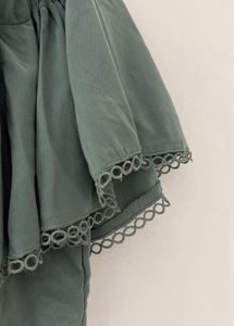 Green Off-Shoulder Top