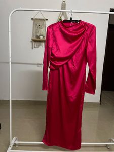 H&amp;M Draped Satin dress