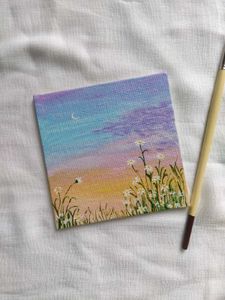 Mini Canvas Painting🌜🌼