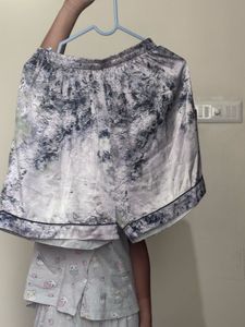 Silk Night Suit Shorts