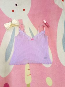 Cute Lavender Polka Dot Cami