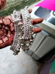 Silver Plated Anklets with Bells