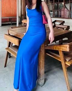 Elegant Blue Maxi Dress