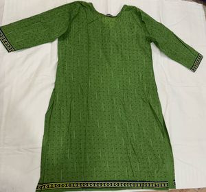 Green Printed Kurta Set