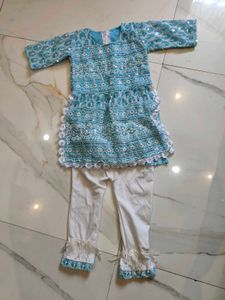 Girls&#39; Embellished Kurti Set