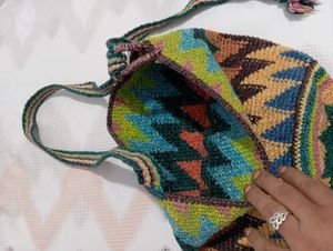 Colorful Crochet Sling Bag