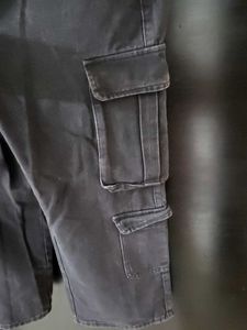 Black Cargo Jeans
