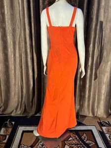 Orange Cutout Maxi Dress