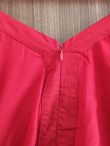 Red ♥️ Cold Shoulder Jumpsuit  Size S With Pocket