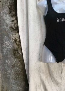 34119. Black Angel Bodysuit
