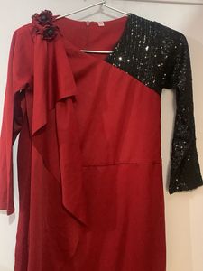 Elegant Red Party Dress