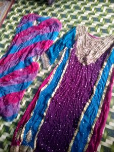 Very Beautiful And Bright Colour With Heavy Work Only Need Iron Full New