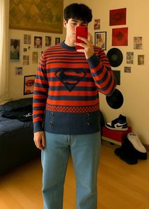 Men Striped Knit Pullover Sweater