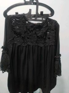 Elegant Black Lace Top