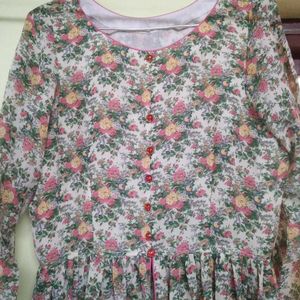 Vintage Floral Print Dress