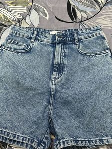 Acid Wash Denim Shorts