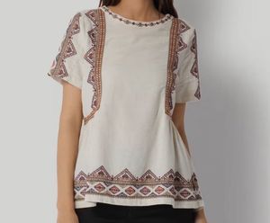 Embroidered Boho Top