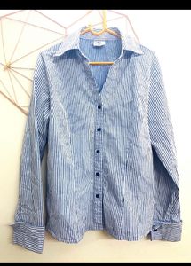 Stripped Blue Cotton Shirt