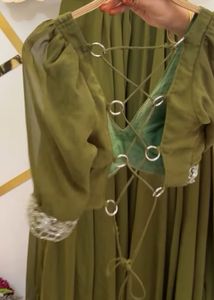 Sexy back criss cross lehenga set