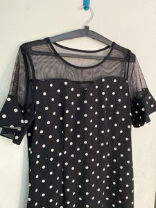 Polka Dot Mesh Dress