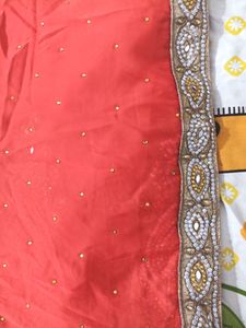Heavy Work Half Net Saree