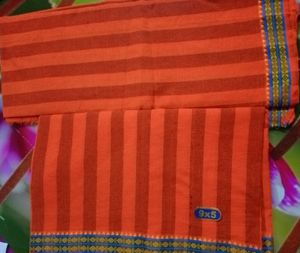 Handloom Fabric Pure Cotton Dhoti Jode