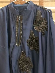 Elegant Navy Blue Embellished Dress