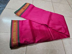 Rose Pink Saree With Paithani Border