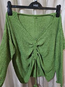 Green Knit Top