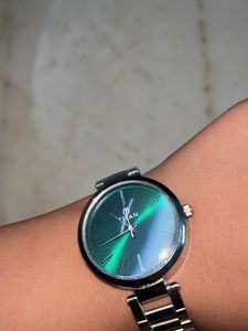 Titan Green Dial Watch