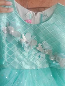 Girls Party Dress - Mint Green