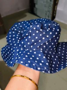 Cute Blue Polka Dot Romper Set