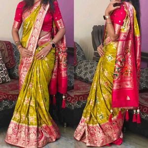 Elegant Pashmina Silk Saree