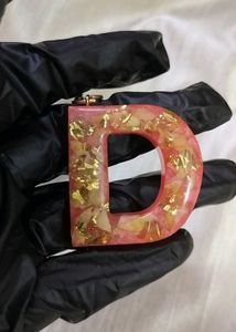 Resin Alphabet Keychain