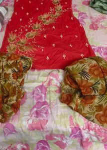SleevelessSalwar Suit With Duppata