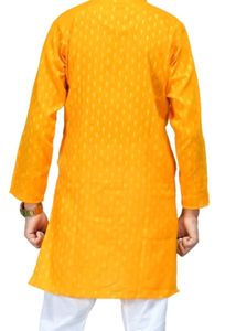 Boys Ethnic Kurta And Pajama Set ( Yellow)