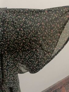 Black Floral Tunic Dress