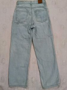 Ice Blue Denim Wide Leg