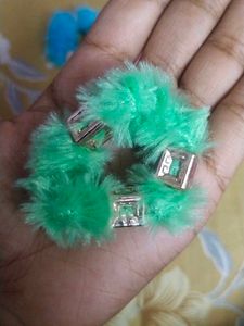 Colorful Fuzzy Scrunchies - Set of 7