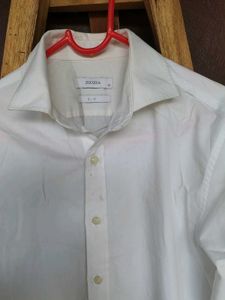 White Combo Button Shirts (Set of 2)