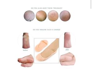 Pack Of 2 Silicon Anti Heel Crack Half Socks