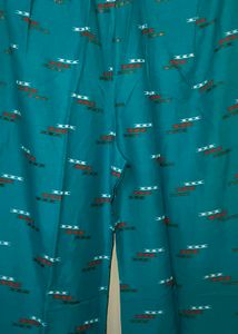 Zara Teal Patterned Pants