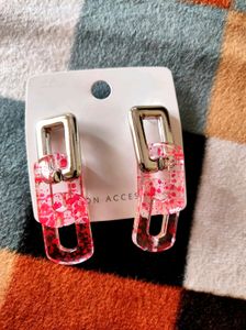 Beautiful Designed Red N Silver Fashionable Earrings For Any Occasion