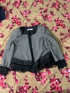 Houndstooth Lace Jacket